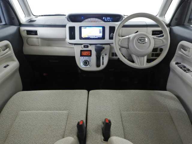 ムーヴキャンバス Ｘ　メモリナビ／ＴＶ　バックカメラ　プッシュスタート　ＥＴＣ　ナビＴＶ　キーレスエントリー　バックモニター　フルオートエアコン　両側スライド　運転席エアバッグ　電動格納ミラー　アイドルストップ　オートライト　インテリキー　ＥＴＣ　ＥＳＣ　盗難防止システム　ＡＢＳ（3枚目）