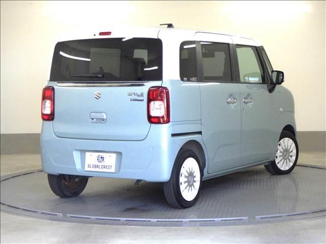 ワゴンRスマイル ハイブリッドS 2トーンルーフパッケージ装着車 全方位 フルオートエアコン 地デジ 電格ミラー スマートキ オートハイビーム パーキングセンサー 横滑り防止 シートヒーター アイドルストップ Bカメラ オートライト 衝突安全ボディ 盗難防止 ABS(2枚目)