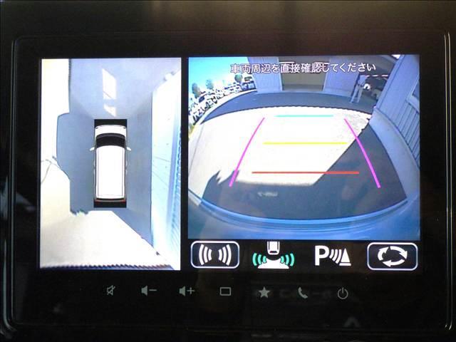 ワゴンRスマイル ハイブリッドS 2トーンルーフパッケージ装着車 全方位 フルオートエアコン 地デジ 電格ミラー スマートキ オートハイビーム パーキングセンサー 横滑り防止 シートヒーター アイドルストップ Bカメラ オートライト 衝突安全ボディ 盗難防止 ABS(6枚目)