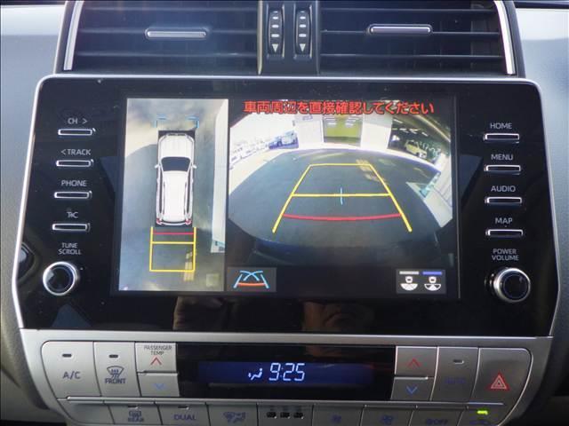 ランドクルーザープラド ２．８Ｄ－ＴＢ　ＴＺ－Ｇ　サンルーフ　革　９インチナビ　オートハイビーム　エアシート　横滑り防止装置　ＬＥＤライト　パノラミックビュー　オートクルーズコントロール　パワーウィンドウ　電動格納サードシート　電動シート　３列シート　メモリーナビ　４ＷＤ　ナビ（5枚目）