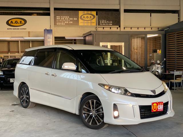 エスティマ アエラス プレミアムエディション TV ナビ バックカメラ Bluetooth 純正18インチホイール ハーフレザーシート フリップダウンモニター パワーシート ビルトインETC オットマン 両側パワスラ(12枚目)