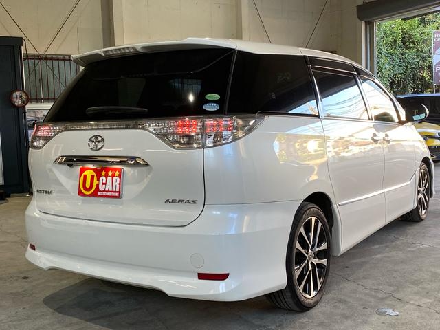 エスティマ アエラス プレミアムエディション TV ナビ バックカメラ Bluetooth 純正18インチホイール ハーフレザーシート フリップダウンモニター パワーシート ビルトインETC オットマン 両側パワスラ(13枚目)