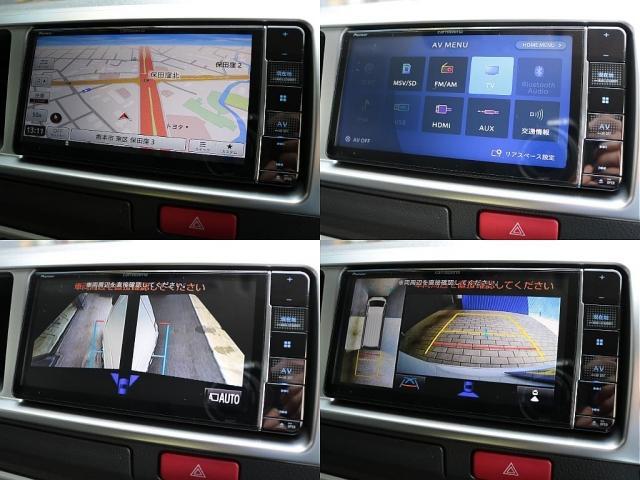 ハイエースワゴン GL ロング 7型ワゴン 純正シート配列カスタム 新品フロントスポイラー 新品オバフェン 新品アルティメットテール 新品デルフ06AW 新品シートカバー 新品フットパネル フルセグナビ HDMI 後席モニター(7枚目)