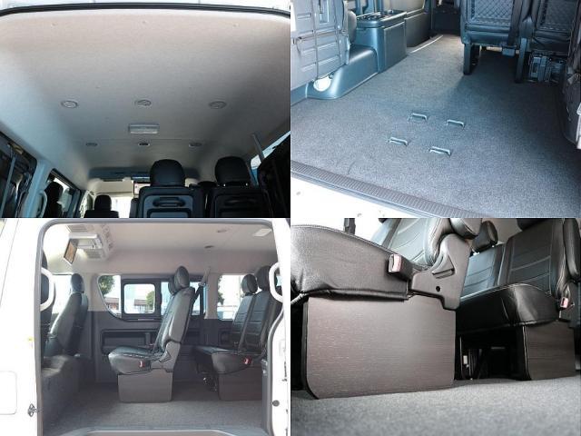 ハイエースワゴン GL ロング 7型ワゴン 純正シート配列カスタム 新品フロントスポイラー 新品オバフェン 新品アルティメットテール 新品デルフ06AW 新品シートカバー 新品フットパネル フルセグナビ HDMI 後席モニター(13枚目)