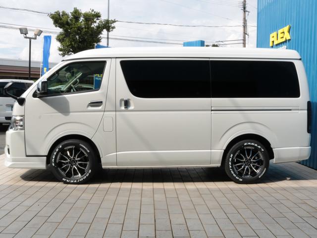 ハイエースワゴン GL ロング 7型ワゴン 純正シート配列カスタム 新品フロントスポイラー 新品オバフェン 新品アルティメットテール 新品デルフ06AW 新品シートカバー 新品フットパネル フルセグナビ HDMI 後席モニター(22枚目)