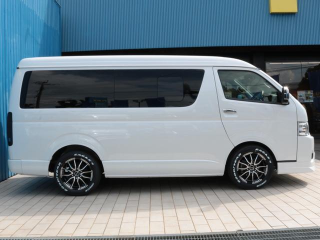 ハイエースワゴン GL ロング 7型ワゴン 純正シート配列カスタム 新品フロントスポイラー 新品オバフェン 新品アルティメットテール 新品デルフ06AW 新品シートカバー 新品フットパネル フルセグナビ HDMI 後席モニター(24枚目)