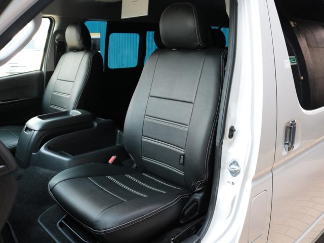 ハイエースワゴン GL ロング 7型ワゴン 純正シート配列カスタム 新品フロントスポイラー 新品オバフェン 新品アルティメットテール 新品デルフ06AW 新品シートカバー 新品フットパネル フルセグナビ HDMI 後席モニター(34枚目)