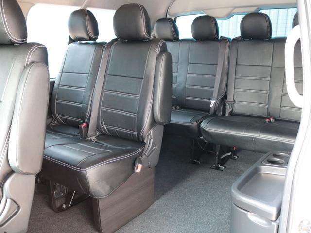 ハイエースワゴン GL ロング 7型ワゴン 純正シート配列カスタム 新品フロントスポイラー 新品オバフェン 新品アルティメットテール 新品デルフ06AW 新品シートカバー 新品フットパネル フルセグナビ HDMI 後席モニター(43枚目)