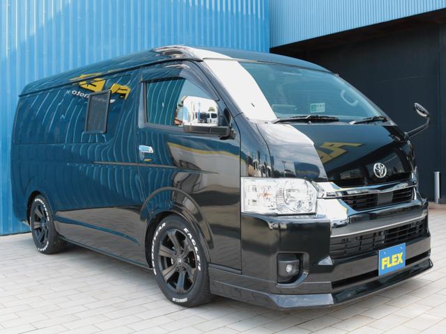 ハイエースワゴン GL ロング シートアレンジニューアス 1400mmセカンドシート フルフラットベッド 床張り テーブル アルパイン大画面ナビ 大画面後席モニター HDMI リアカーテン リアスモーク 前後ドラレコ 天井スピーカー(21枚目)