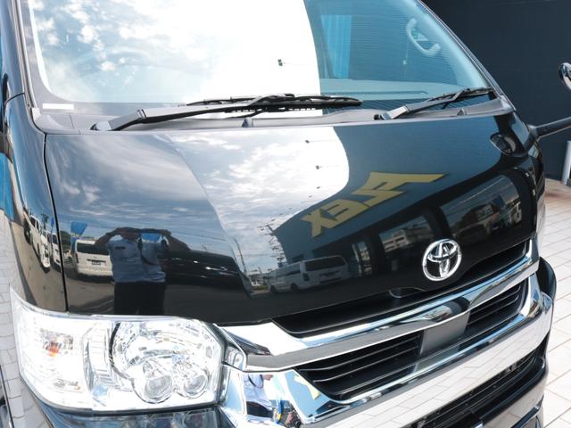 ハイエースワゴン GL ロング シートアレンジニューアス 1400mmセカンドシート フルフラットベッド 床張り テーブル アルパイン大画面ナビ 大画面後席モニター HDMI リアカーテン リアスモーク 前後ドラレコ 天井スピーカー(26枚目)