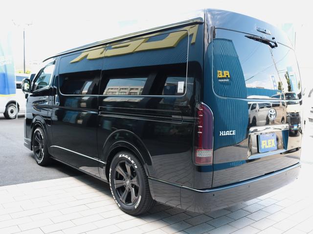 ハイエースワゴン GL ロング シートアレンジニューアス 1400mmセカンドシート フルフラットベッド 床張り テーブル アルパイン大画面ナビ 大画面後席モニター HDMI リアカーテン リアスモーク 前後ドラレコ 天井スピーカー(30枚目)