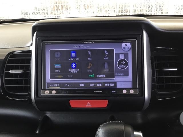 N-BOXカスタム GSSパッケージ 両側電動スライドドア 社外ナビ フルセグ 両側パワ-スライドドア TVナビ スマ-トキ- ETC付き エアコン ESC A-STOP 盗難防止システム パワーウィンドウ 運転席助手席エアバッグ DVD(18枚目)