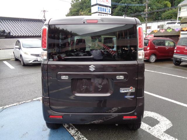 スペーシア ハイブリッドG 両側スライドドア TV クリアランスソナー 衝突被害軽減システム スマートキー アイドリングストップ ベンチシート CVT 盗難防止システム ABS ESC 衝突安全ボディ エアコン(18枚目)