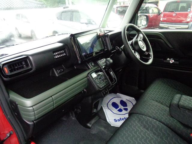 スペーシアギア ハイブリッドＸＺ　両側電動スライドドア　ＴＶ　クリアランスソナー　オートクルーズコントロール　レーンアシスト　衝突被害軽減システム　オートライト　ＬＥＤヘッドランプ　スマートキー　アイドリングストップ　シートヒーター（9枚目）