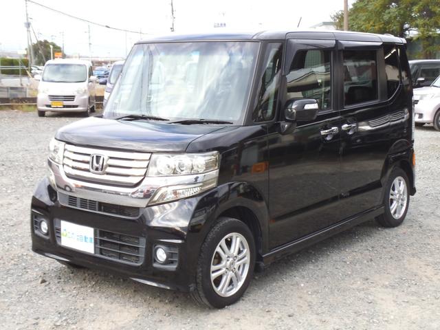 N-BOXカスタム G・Lパッケージ 社外ナビ フルセグTV Bluetoothオーディオ バックカメラ 左パワースライドドア ディスチャージヘッドライト オートライト スマートキー プッシュスタート ETC(3枚目)