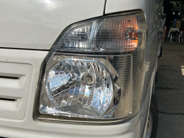 キャリイトラック KC 4WD 5速マニュアル エアコン パワステ 4WD用タイヤ4本新品 エアバッグ スペアキー バイザー 荷台マット あおりカバー 3方開(3枚目)