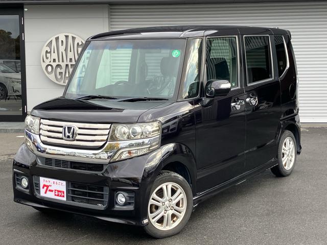 Ｎ－ＢＯＸカスタム 　左側電動スライドドア　スマートキー　プッシュスタート　ＥＴＣ　オートヘッドライト　ナビ　バックカメラ　ＴＶ　純正エアロ　アルミ　ベンチシート（3枚目）