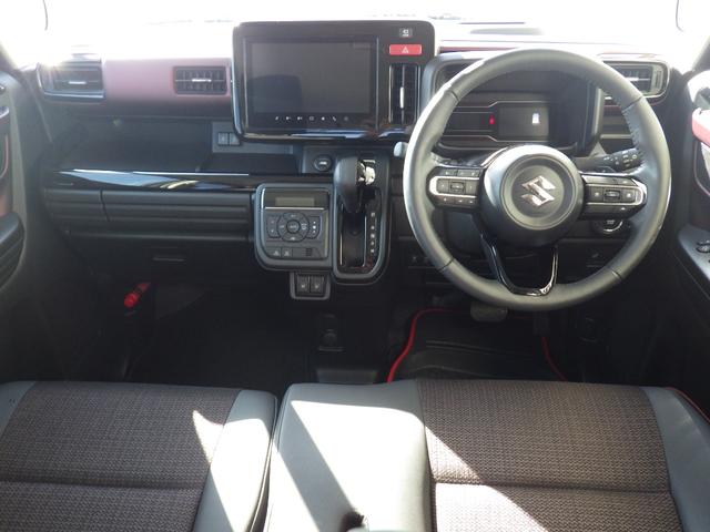 スペーシアカスタム ハイブリッドＸＳターボ　ドライブレコーダー　全周囲カメラ　両側電動スライドドア　ＴＶ　クリアランスソナー　オートライト　スマートキー　アイドリングストップ　電動格納ミラー　シートヒーター　ベンチシート　ＣＶＴ　ＥＳＣ（4枚目）