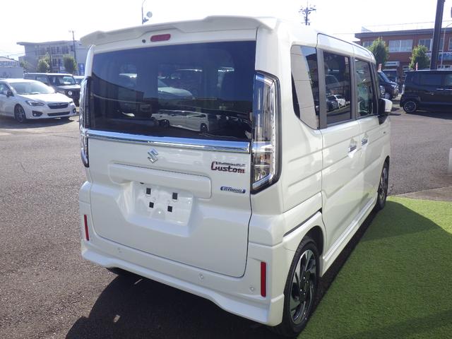 スペーシアカスタム ハイブリッドＸＳターボ　ドライブレコーダー　全周囲カメラ　両側電動スライドドア　ＴＶ　クリアランスソナー　オートライト　スマートキー　アイドリングストップ　電動格納ミラー　シートヒーター　ベンチシート　ＣＶＴ　ＥＳＣ（18枚目）