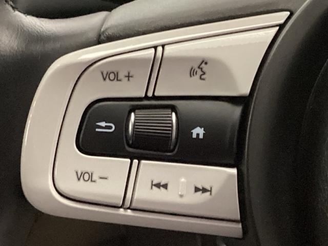 ステアリング左手側にオーディオ関連のコントロールスイッチを配置しています。操作時は視線を逸らすことなく運転に集中できます。