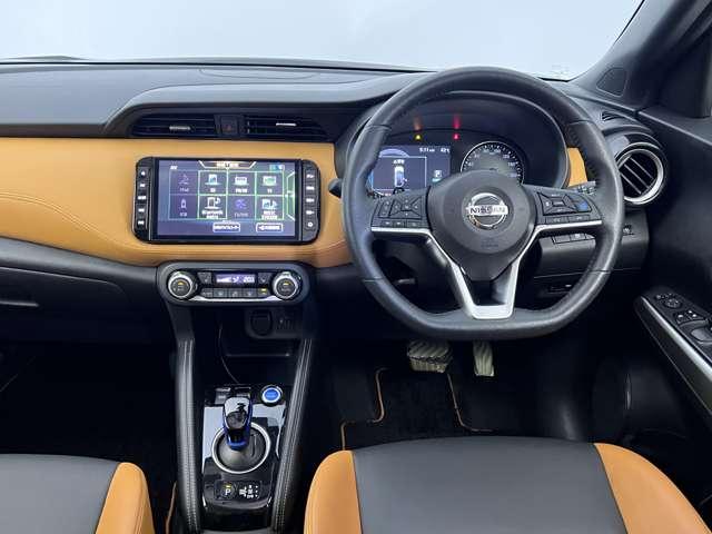 キックス 1.2 X ツートーン インテリアエディション (e-POWER) シートヒーター アラウンドモニター エマージェンシーB セキュリティ アラウンドモニター LED ワンオーナ エアコン ドラレコ スマートキー 記録簿 ETC メモリーナビ サイドエアバック AW キーレス 寒冷地仕様 ワンセグTV(4枚目)
