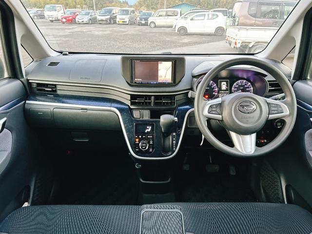 ムーヴ カスタム　Ｘ　ハイパーＳＡＩＩ　保証１２ヵ月・走行無制限　ＥＴＣ　ナビ　ＴＶ　クリアランスソナー　衝突被害軽減システム　オートライト　ＬＥＤヘッドランプ　スマートキー　アイドリングストップ　電動格納ミラー　ベンチシート　ＣＶＴ（2枚目）