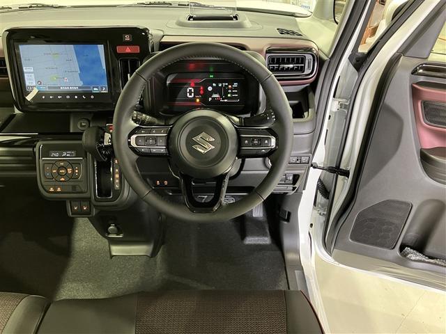 スペーシアカスタム ハイブリッドＸＳ　サイドカーテンエアバック　取説記録　盗難警報装置　運転席エアバッグ　両側電動パワースライドドア　半革シート　ＤＶＤ　地デジ　ＬＥＤヘッドライト　アイドリングＳ　スマートキー　横滑り防止装置　ＡＢＳ（3枚目）