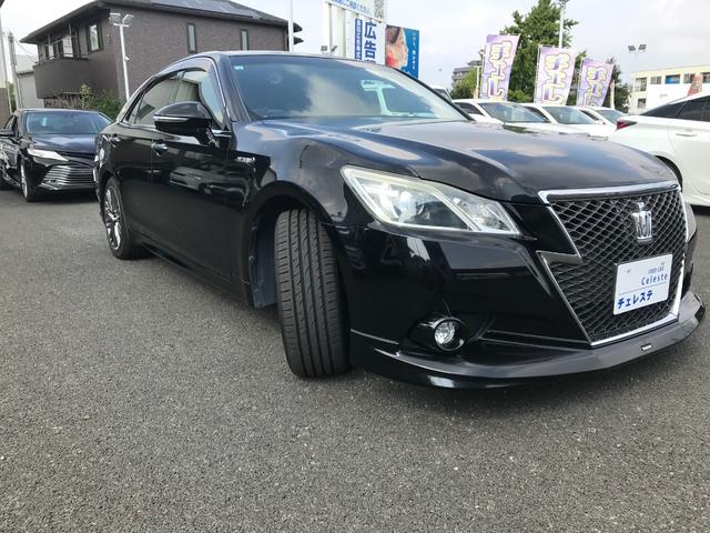 クラウンハイブリッド アスリートＳ　モデリスタエアロ　モデリスタマフラー　純正ナビ　フルセグＴＶ　Ｂカメラ　クルーズコントロール　パワーシート　シートヒーター　ステアリングヒーター　ＯＰ１８アルミ（3枚目）