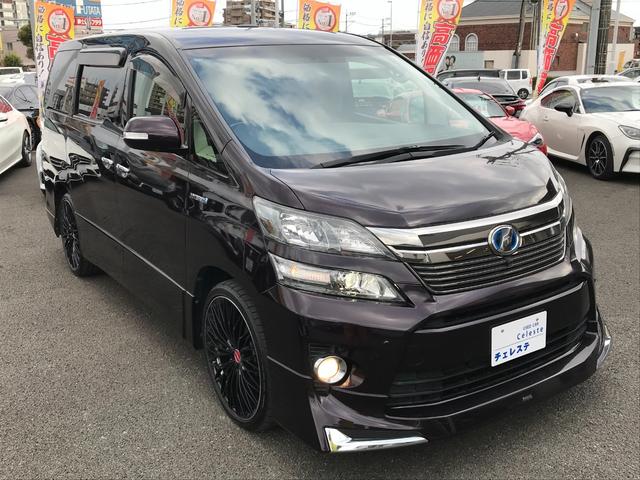 ヴェルファイアハイブリッド ＺＲ　Ｇエディション　メーカーナビ　サンルーフ　ＴＶ　　全周囲カメラ　リアモニター　パワーバックドア　左右パワースライドドア　フロントモデリスタスポイラー　社外２１インチアルミ　メモリー付き黒革パワーシート（3枚目）