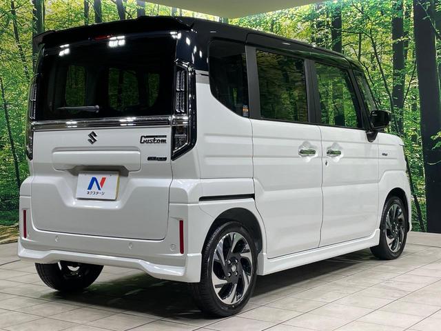 スペーシアカスタム ハイブリッドXS 届出済未使用車 両側電動ドア 衝突被害軽減システム レーダークルーズ ハーフレザーシート スマートキー LEDヘッド オートハイビーム 車線逸脱警報 オートライト オートエアコン シートヒ(17枚目)