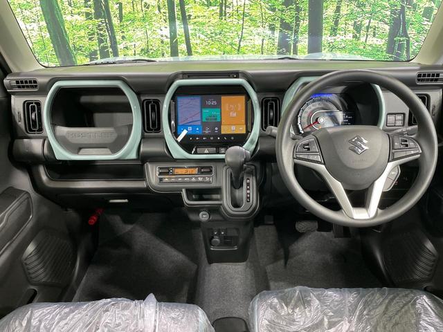 ハスラー ハイブリッドG 届出済未使用車 メーカー9型ナビ 全周囲カメラ 衝突軽減装置 アダプティブクルーズ 2トーン 前席シートヒーター コーナーセンサー スマートキー LEDヘッド オートハイビーム 車線逸脱警報(2枚目)