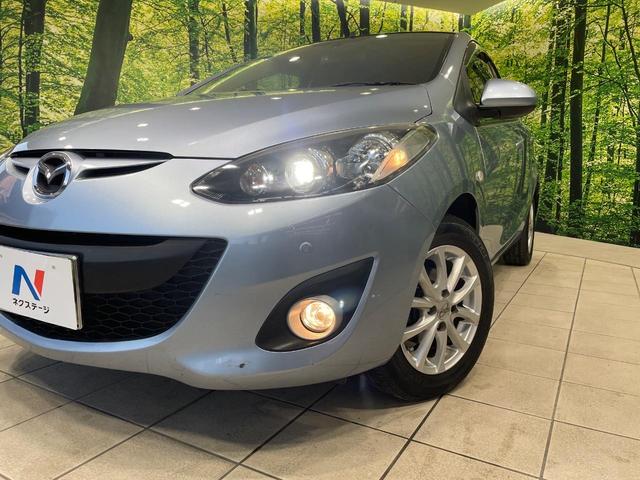 デミオ 13C-V スマートエディションII 純正ナビ バックカメラ 禁煙車 コーナーセンサー スマートキー HIDヘッド オートライト Bluetooth CD DVD再生 フルセグ ステアリングスイッチ フォグライト 電動格納ミラー(12枚目)