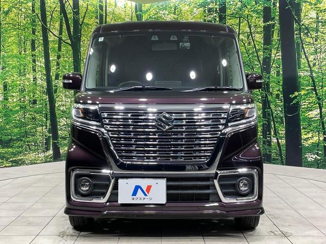 スペーシアカスタム ハイブリッドXS 両側電動ドア 8型ナビ バックカメラ 衝突軽減装置 アダプティブクルーズ 禁煙車 ハーフレザーシート シートヒーター ドラレコ コーナーセンサー スマートキー LEDヘッド ETC オートエアコン(14枚目)