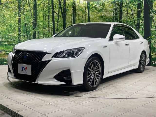 クラウンハイブリッド アスリートＳ　純正８型ナビ　バックカメラ　衝突被害軽減システム　レーダークルーズ　禁煙車　ドラレコ　コーナーセンサー　スマートキー　ＬＥＤヘッド　ＥＴＣ　純正１８インチアルミ　オートライト　デュアルエアコン（24枚目）