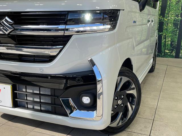 スペーシアカスタム ハイブリッドXS 届出済未使用車 純正9型ナビ 両側電動ドア 全周囲カメラ 衝突軽減装置 ハーフレザーシート コーナーセンサー スマートキー LEDヘッド 純正15インチアルミ オートハイビーム 車線逸脱警報(12枚目)