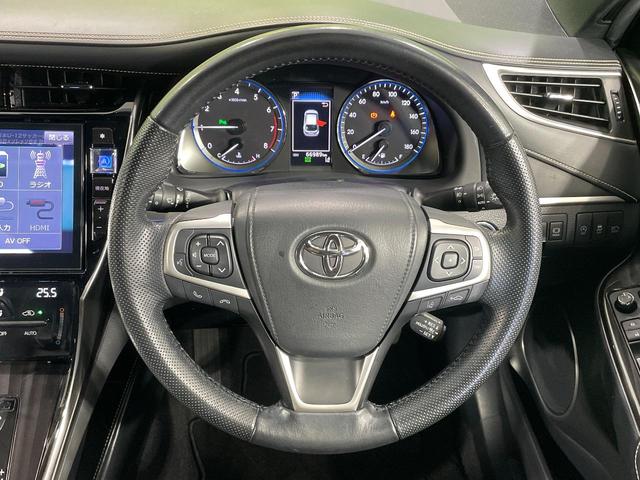 ハリアー エレガンス　ＢＩＧ－Ｘ１０型ナビ　バックカメラ　衝突軽減装置　レーダークルーズ　パワーシート　コーナーセンサー　スマートキー　ＬＥＤヘッド　ビルトインＥＴＣ　純正１７インチアルミ　オートハイビーム　車線逸脱警報（11枚目）