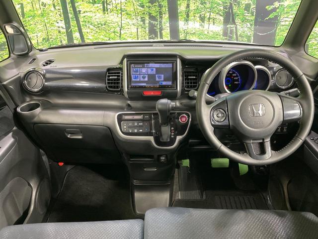 Ｎ－ＢＯＸカスタム Ｇ　ＳＳパッケージ　両側電動ドア　ナビ　バックカメラ　禁煙車　スマートキー　ＨＩＤヘッド　ＥＴＣ　純正１４インチアルミ　オートライト　オートエアコン　ＣＤ　ＤＶＤ再生　フルセグ（2枚目）