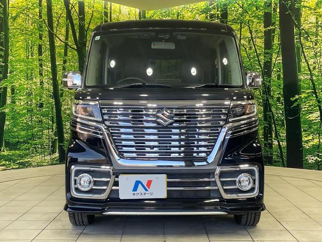 スペーシアカスタム ハイブリッドＸＳ　両側電動ドア　純正８インチＳＤナビ　全周囲カメラ　衝突被害軽減システム　禁煙車　ハーフレザーシート　シートヒーター　ドラレコ　コーナーセンサー　スマートキー　ＬＥＤヘッド　ビルトインＥＴＣ（14枚目）