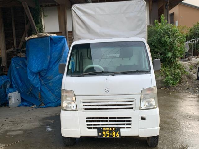 キャリイトラック KCエアコン・パワステ 4wd ホロ付き 幌 5速mt(2枚目)