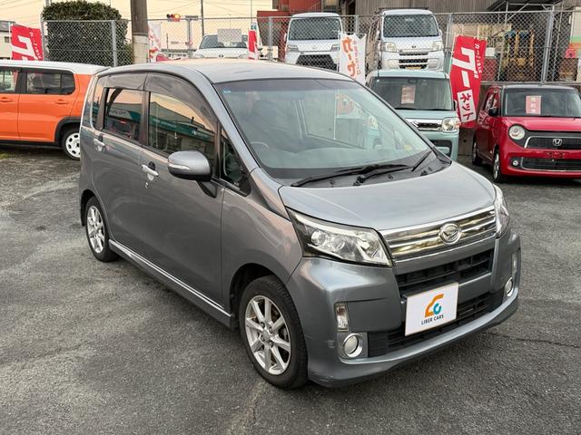 ムーヴ カスタム　Ｘリミテッド　後期型　ナビ　テレビ　バックカメラ　ＣＤ再生　フォグランプ　アイドリングストップ　スマートアシスト　オートライト　ＥＴＣ　スマートキー　純正アルミホイール　車検整備付２年　ボディコーティング付　ＡＢＳ（3枚目）