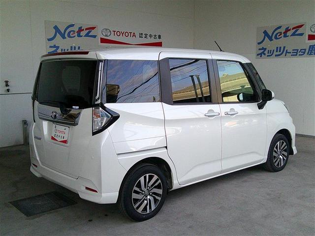 ルーミー カスタムG アイドリング 両側電動SD LEDヘット バックビューモニター 衝突回避ブレーキ TV 地デジ スマートキー クルーズコントロール 点検記録簿 ETC オートエアコン アルミホイール ABS イモビ(4枚目)