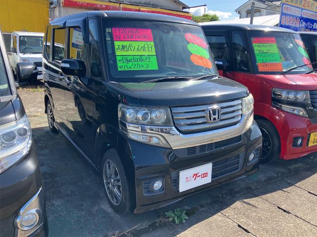 Ｎ－ＢＯＸカスタム Ｇ　ＳＳパッケージ　ＥＴＣ　バックカメラ　両側電動スライドドア　ナビ　ＴＶ　衝突被害軽減システム　オートライト　ＨＩＤ　スマートキー　アイドリングストップ　電動格納ミラー　ベンチシート　ＣＶＴ　盗難防止システム　ＡＢＳ（13枚目）