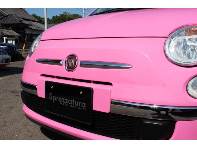 ５００ ピンク！　国内５０台限定車　正規ディーラー車　禁煙　社外ナビ　フルセグＴＶ　ＣＤ・ＤＶＤ再生　Ｂｌｕｅｔｏｏｔｈ接続　バックカメラ　電動サンルーフ　ＥＴＣ　ＫＯＮＩショック＆アイバッハサス　前後エンブレム新品（66枚目）