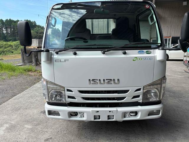 エルフトラック フラットロー 3トン4WDトラック 全塗装 荷台鉄板張り、4方ドア板交換済 三方開 MT 後輪ダブル パワステ アイドリングストップ 電動格納ミラー ABS エアコン パワーウィンドウ(2枚目)
