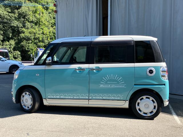 ムーヴキャンバス Ｇブラックインテリアリミテッド　ＳＡＩＩＩ　衝突被害軽減ブレーキ　両側パワースライド　アラウンドビューモニター　ナビＴＶ　Ｂｌｕｅｔｏｏｔｈ　ＣＤ　ＤＶＤ　スマートキー２個　ＥＴＣ　前後ドライブレコーダー　オートヘッドライト　オートハイビーム（8枚目）