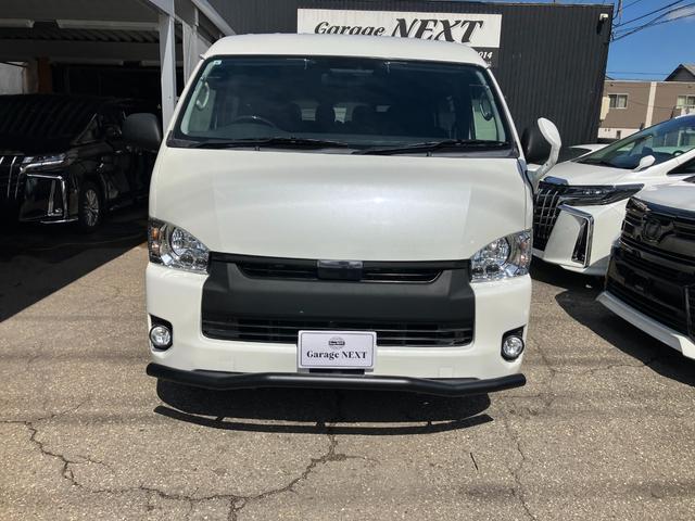 ハイエースワゴン GL ロング ミドルルーフ 4WD バットフェイス ローダウン ベットキット 盗難防止システム ETC フルセグTV 後席モニター バックカメラ メモリーナビ レーンアシスト スマートキー プッシュスタート(2枚目)