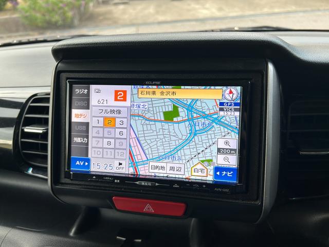 N-BOXカスタム G・Lパッケージ 4WD 両側電動スライドドア ナビ TV オートライト HID スマートキー アイドリングストップ 電動格納ミラー ベンチシート CVT 盗難防止システム ABS ESC CD USB アルミホイール(6枚目)