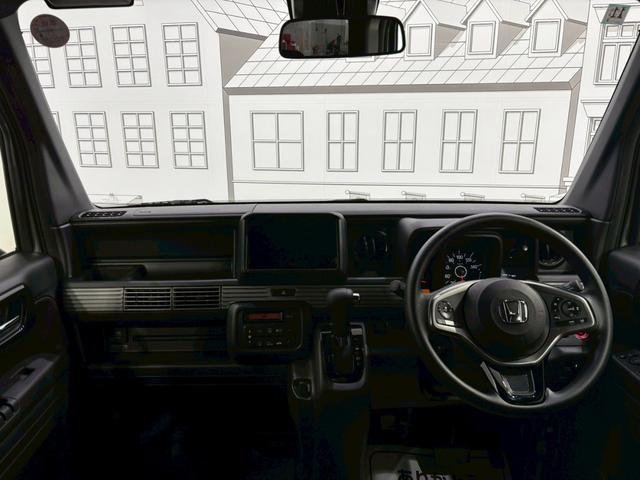 Ｎ－ＶＡＮ ファン・ターボ　ＣＶＴ　衝突被害軽減システム　クリアランスソナー　オートクルーズコントロール　レーンアシスト　バックカメラ　両側スライドドア　スマートキー　アイドリングストップ　電動格納ミラー　オートライト（2枚目）