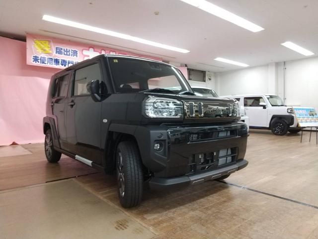 タフト Ｇ　ダーククロムベンチャー　届出済未使用車　４ＷＤ　衝突軽減ブレーキ　盗難防止システム　オートエアコン　シートヒーター　アイドリングストップ　バックカメラ　ナビ付　ＬＥＤヘッドライト　スマートキー（4枚目）