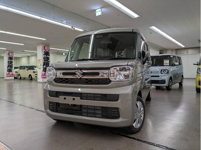 スペーシア ハイブリッドG 届出済未使用車 衝突被害軽減システム 盗難防止システム CVT オートライト アイドリングストップ オートエアコン LEDヘッドライト スマートキー ハイブリット(4枚目)